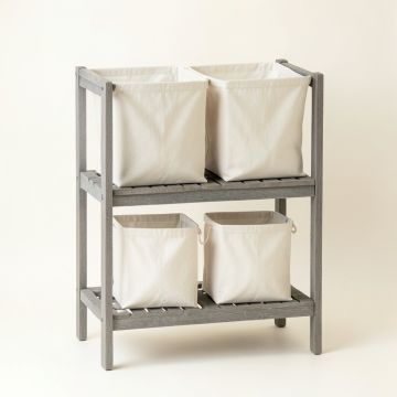 Flint Dell Laundry Sorting Station With Plain Removable Bags - Gray (synthetic illustration; no displayed measurements)