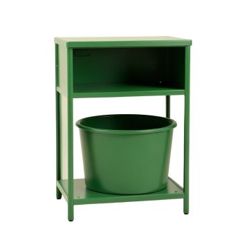 River Arc Freestanding Pull-Out Hamper Cabinet - Green