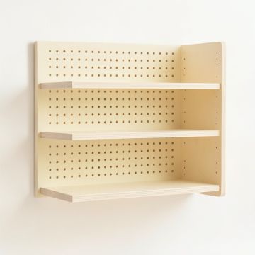 Willow Canyon Empty Wall-Mounted Tool Organizer Panel - Cream (synthetic illustration; no displayed measurements)