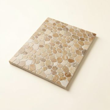 Fit Random Sized Marble Pebble Mosaic Tile (synthetic illustration; no displayed measurements)