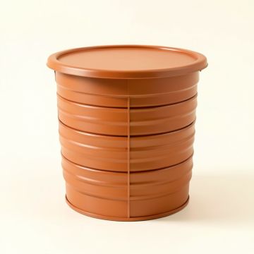 Maple Bend Closed Garden Compost Bin - Terracotta (synthetic illustration; no displayed measurements)