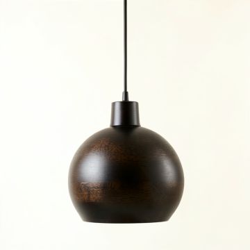 Birch Bridge Pendant Light Suspended From One Plain Cable - Black (synthetic illustration; no displayed measurements)