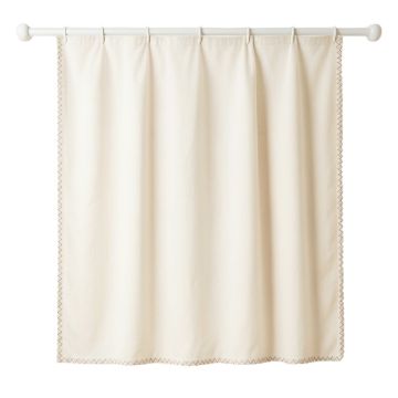 Dawn Dell Shower Curtain Hanging Flat From A Plain Rod - Ivory