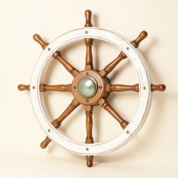 Ornamental Nautical Ship Steering Wheel Home Wall Decor (synthetic illustration; no displayed measurements)