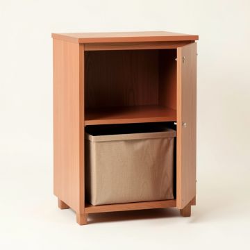 Cliff Canyon Freestanding Pull-Out Hamper Cabinet - Terracotta (synthetic illustration; no displayed measurements)