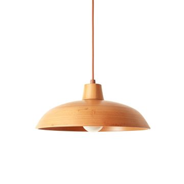 Spruce Bend Pendant Light Suspended From One Plain Cable - Terracotta