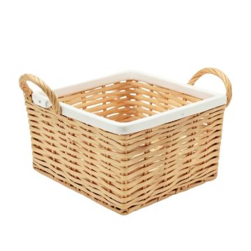 Slate Arc Empty Storage Basket - White