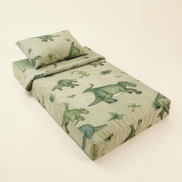 Mod Dinosaur 4 Piece Crib Bedding Set (synthetic illustration; no displayed measurements)