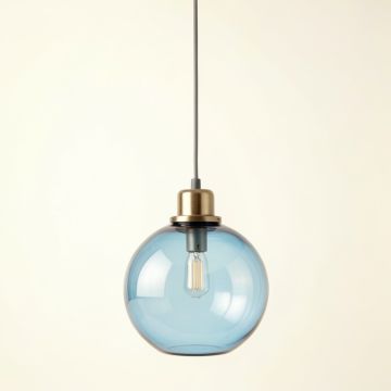 Bay Dell Pendant Light Suspended From One Plain Cable - Blue (synthetic illustration; no displayed measurements)