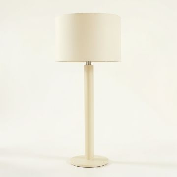 Stone Bridge Floor Lamp With A Plain Fabric Shade - Cream (synthetic illustration; no displayed measurements)