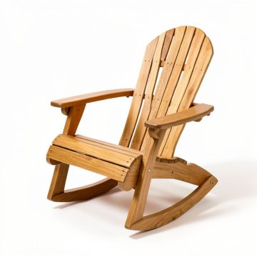 Wanda Atlantic Solid Wood Rocking Adirondack Chair (synthetic illustration; no displayed measurements)