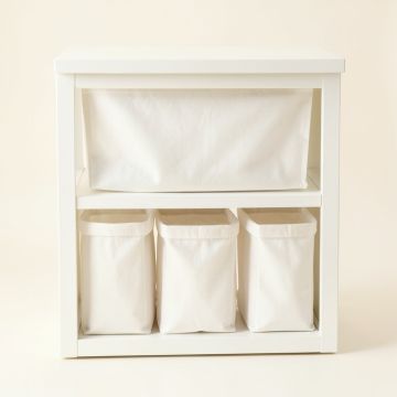 Briar Branch Laundry Sorting Station With Plain Removable Bags - White (synthetic illustration; no displayed measurements)