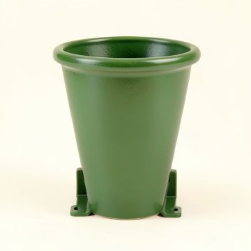 Ash Crest Empty Railing Planter With Integral Brackets - Green (synthetic illustration; no displayed measurements)