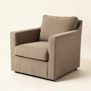 Stretch Block Box Cushion Armchair Slipcover (synthetic illustration; no displayed measurements)