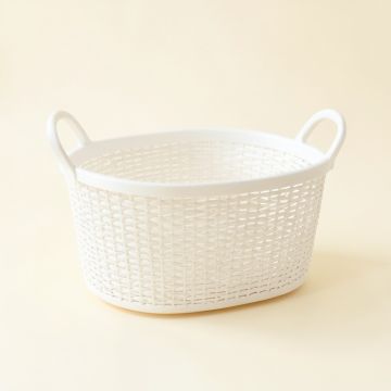 Stone Arc Empty Storage Basket - White (synthetic illustration; no displayed measurements)