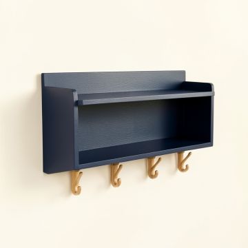 Spruce Branch Wall-Mounted Entryway Organizer Shelf - Navy (synthetic illustration; no displayed measurements)