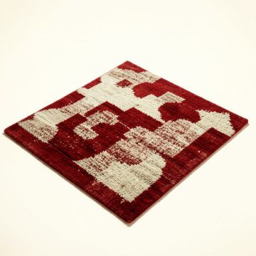 Metheny Abstract Cut Pile Red/Beige Area Rug (synthetic illustration; no displayed measurements)