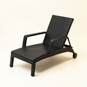 Fern Dale Outdoor Lounge Chair - Black (synthetic illustration; no displayed measurements)