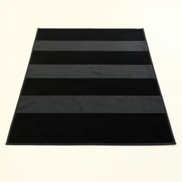 Stone Arc Rectangular Outdoor Rug - Black (synthetic illustration; no displayed measurements)