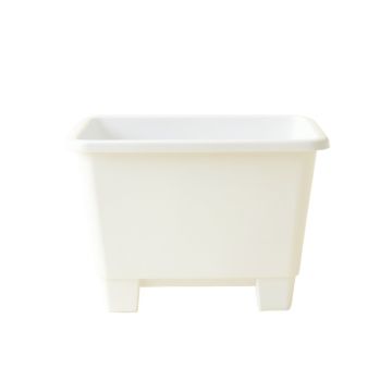 Meadow Bend Empty Raised Planter - White