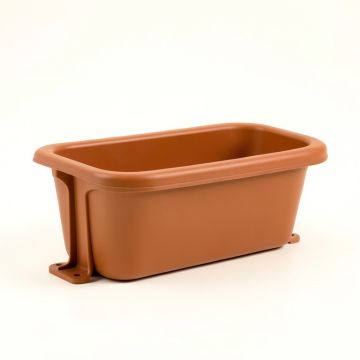 Birch Arc Empty Railing Planter With Integral Brackets (synthetic illustration; no displayed measurements)