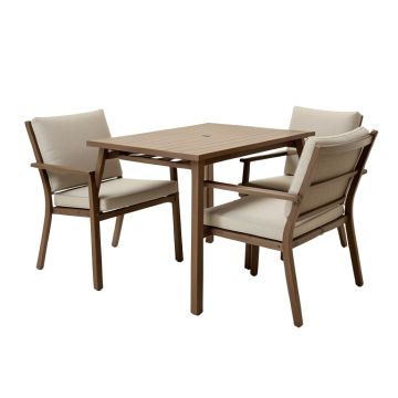 Abdallah Outdoor 3 Piece Bistro Set With Cushions