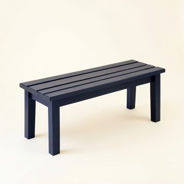 Ridge Edge Indoor Bench - Navy (synthetic illustration; no displayed measurements)