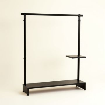 Stone Crest Empty Garment Rack - Black (synthetic illustration; no displayed measurements)