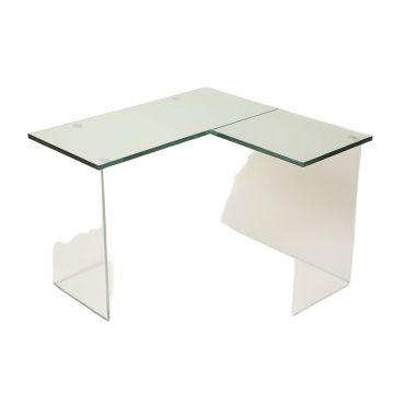Addley Glass L-Shape Desk