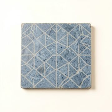 Birch Bridge Uninstalled Square Decorative Tile - Blue (synthetic illustration; no displayed measurements)