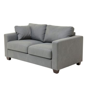 Ethos 57.75 '' Faux Leather Tuxedo Arm Loveseat (synthetic illustration; no displayed measurements)