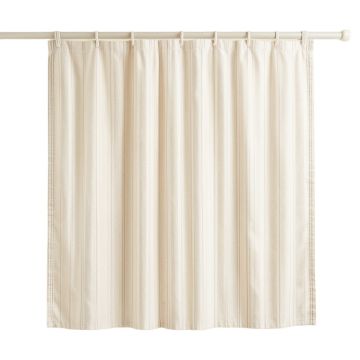 Hazel Brook Shower Curtain Hanging Flat From A Plain Rod - Ivory