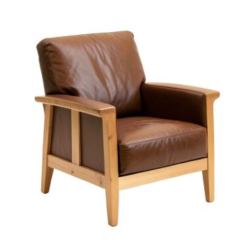 Nalston 39 '' Wide Top Grain Leather Armchair