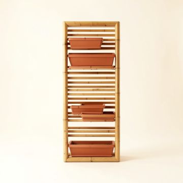 Stone Branch Empty Vertical Garden Frame - Terracotta (synthetic illustration; no displayed measurements)