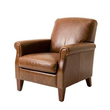 Basham 43 '' Wide Top Grain Leather Club Chair