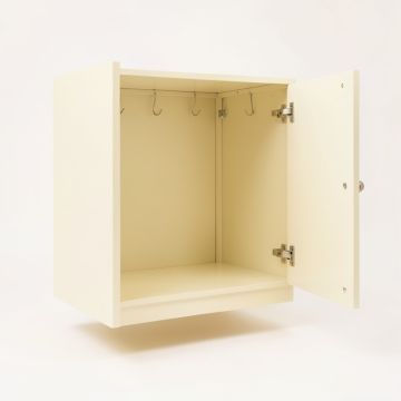 Bay Bluff Empty Mug-Storage Cabinet Insert - Cream (synthetic illustration; no displayed measurements)