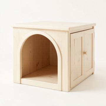 Summit Bend Empty Furniture-Style Litter Enclosure - Ivory (synthetic illustration; no displayed measurements)
