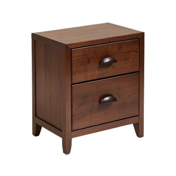 Coggeshall 2-Drawer Nightstand In , Dark Brown