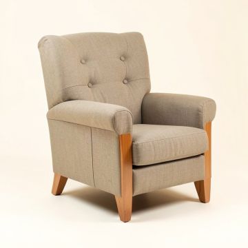 Gaetan 32.5 '' Wide Tufted Wingback Chair (synthetic illustration; no displayed measurements)