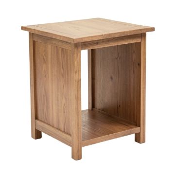 Arine Solid Wood End Table With Storage