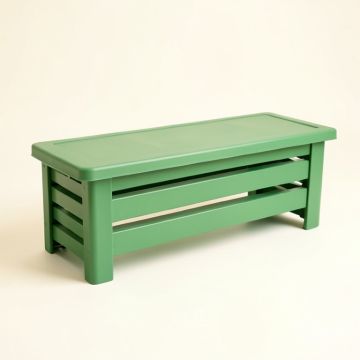 Meadow Bend Narrow Outdoor Storage Bench - Green (synthetic illustration; no displayed measurements)