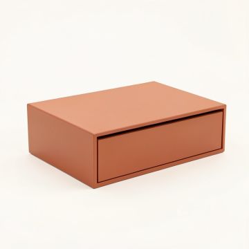 Stone Field Desktop Monitor Riser - Terracotta (synthetic illustration; no displayed measurements)
