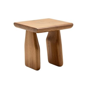 Auden Solid Wood Abstract End Table