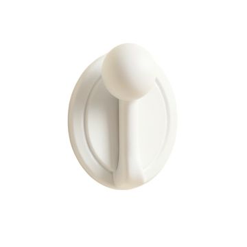 Oak Arc Wall-Mounted Robe Hook - White
