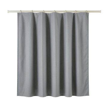 Summit Bluff Shower Curtain Hanging Flat From A Plain Rod - Gray