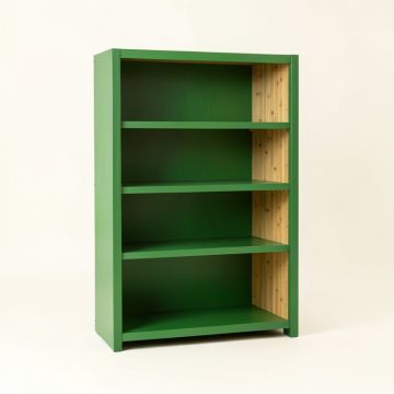 Aspen Arc Freestanding Bookcase (synthetic illustration; no displayed measurements)