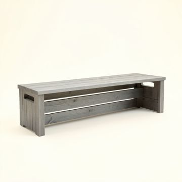 Cedar Bluff Narrow Outdoor Storage Bench - Gray (synthetic illustration; no displayed measurements)