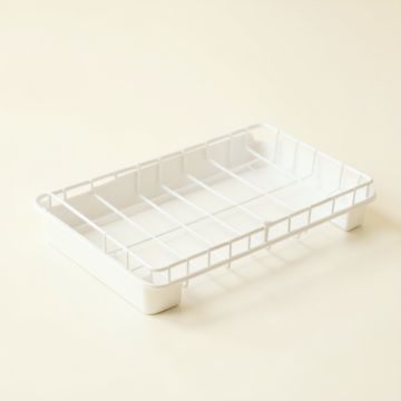 Maple Brook Empty Under-Desk Cable Tray - White (synthetic illustration; no displayed measurements)