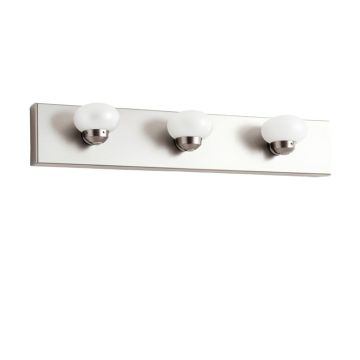 3-Light Dimmable Brushed Nickel Vanity Lighting Vanity Light