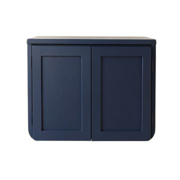 Dawn Bend Wall-Mounted Entry Cabinet - Navy